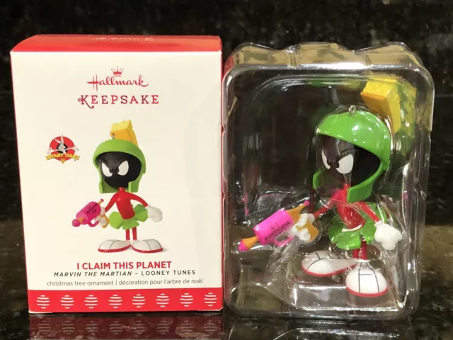 2017 Hallmark Looney Tunes I CLAIM THIS PLANET Marvin The Martian Ornament