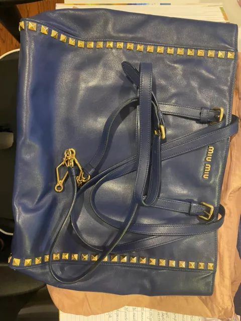 Rare Miu Miu (Prada) Madras Yellow Pebbled Leather Goatskin Bag RN1016 New  $1590