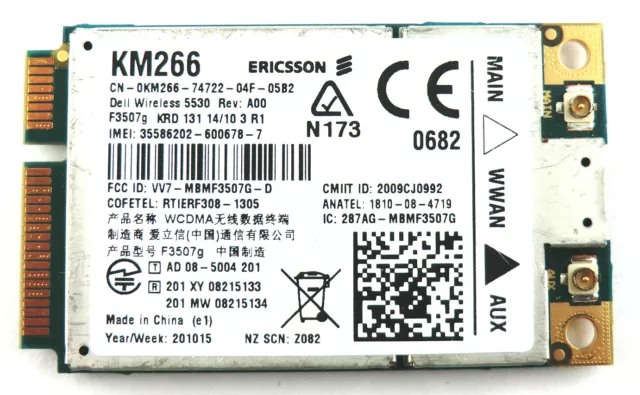 Dell UMTS WWAN Ericsson KM266 / Dell 5530