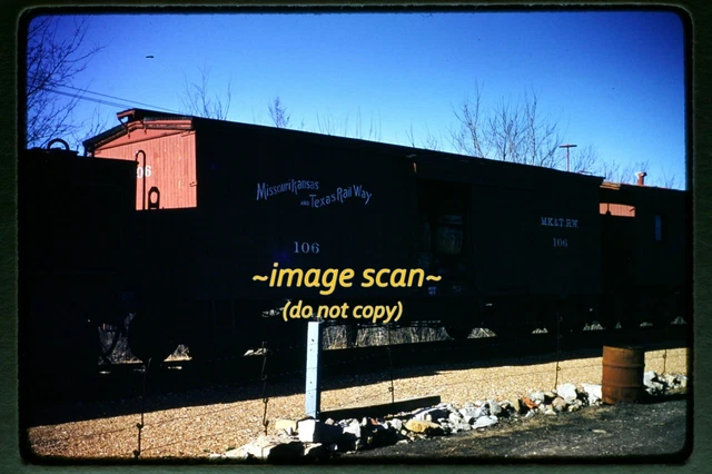 MKT Box Car at NMOT St. Louis in 1950's, Kodachrome Slide j17b