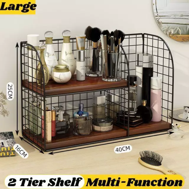 Desktop Shelf File Organizer Tabletop Storage Bookcase Stand Rack For HomeOffice
