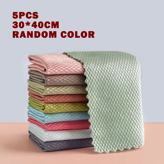 NanoScale Streak-Free Miracle Cleaning Cloths Reusable Magic Kitchen Rag 5pcs 2