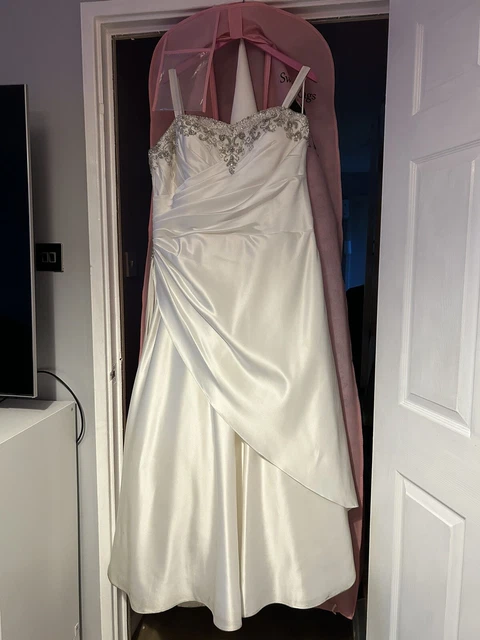 Abito da sposa in raso avorio taglia 20