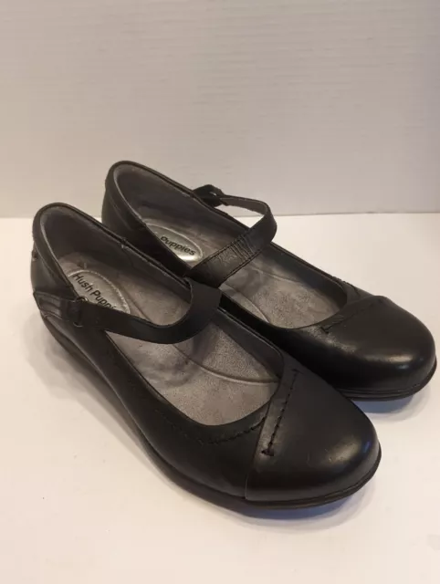 WOMEN HUSH PUPPIES BLANCHE OLEENA BLACK SHOES Sz 9 medium