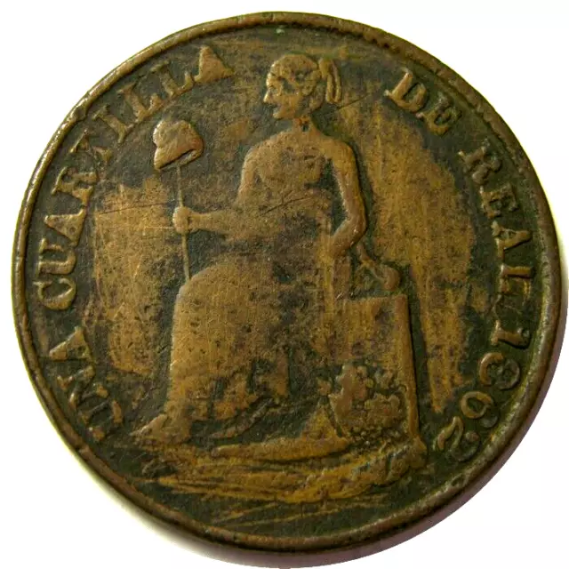 elf Mexico State of Sonora 1/4 Real Quartilla 1862  061