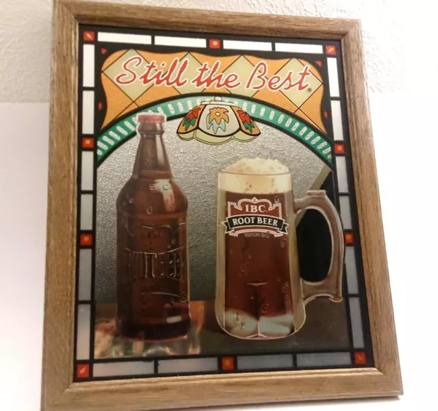 13" IBC Root Beer Bar Sign Mirror Soda Man Cave "Still The Best"