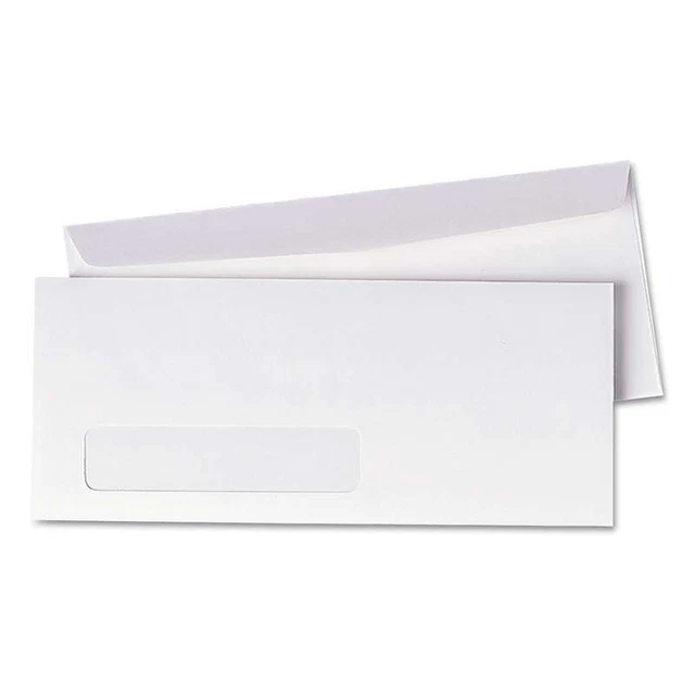 Quality Park Window Envelope, #10, 4 1/8 x 9 1/2, White, 500/Box 085227901200