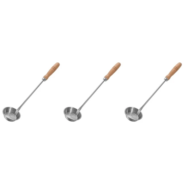 3x Haushalt Gebäck Küche Bratlöffel mit Griff Pro Gebäck Kuchen Pfannkuchen