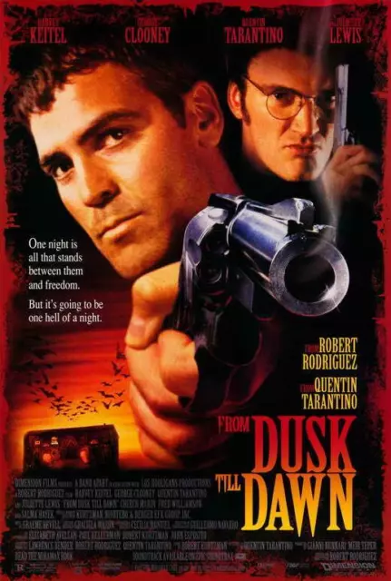 FROM DUSK TILL DAWN Movie POSTER 27 x 40 George Clooney, Quentin Tarantino, A