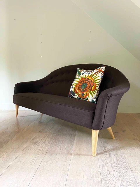 Refurbished 1950s Kerstin Hörlin-Holmquist Swedish Mid Century 3 seater sofa