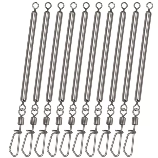 Pack of 10 Anti Bite Wire Leaders with Snap Swivel Perfect for Large Fish