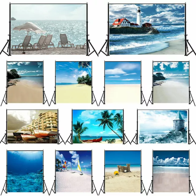 Seaside Beach Photography Backdrop Cloth Photo Background Summer Wall Decor