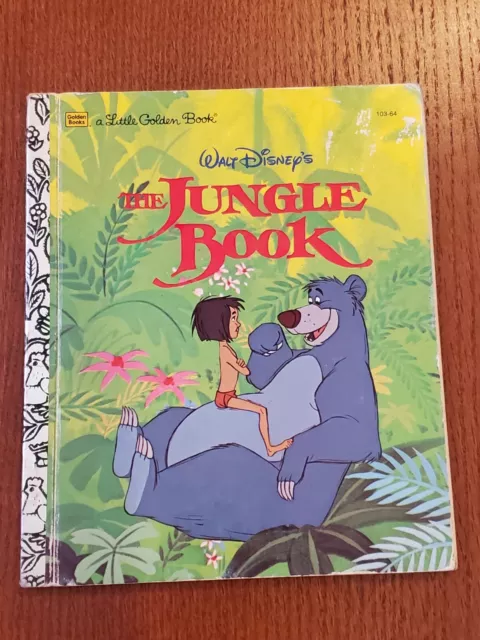 Walt Disneys The Jungle Book A Little Golden Book 103-64 Vintage 1967