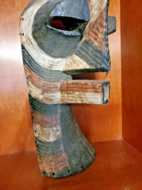 Antique Wooden AFRICAN  KIFWEBE MASK OF THE JONGYE TRIBE 3