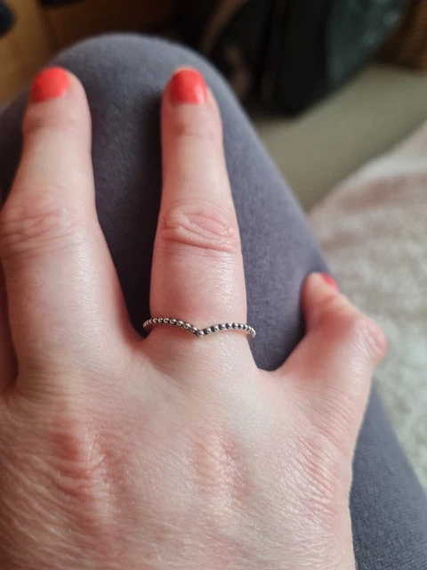 Beaded wishbone ring pandora discount