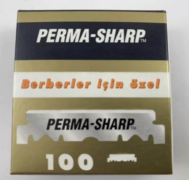 Perma Sharp Profesional Hojas de afiitar de un solo hilo 100 cuchillas afeitado