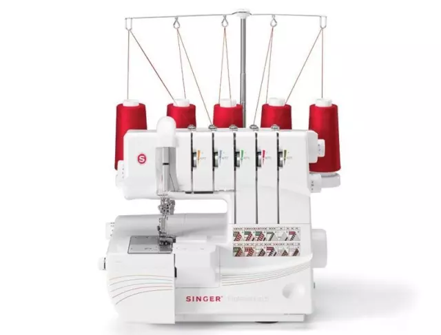 Singer Professional 5 Overlock Nähmaschine Coverlock Maschine Kombigerät weiß