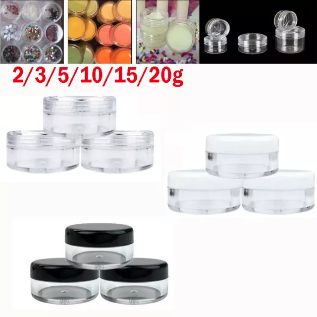 2g-20g Cosmetic Empty Jar Pots Eyeshadow Makeup Face Cream Lip Balm Containers