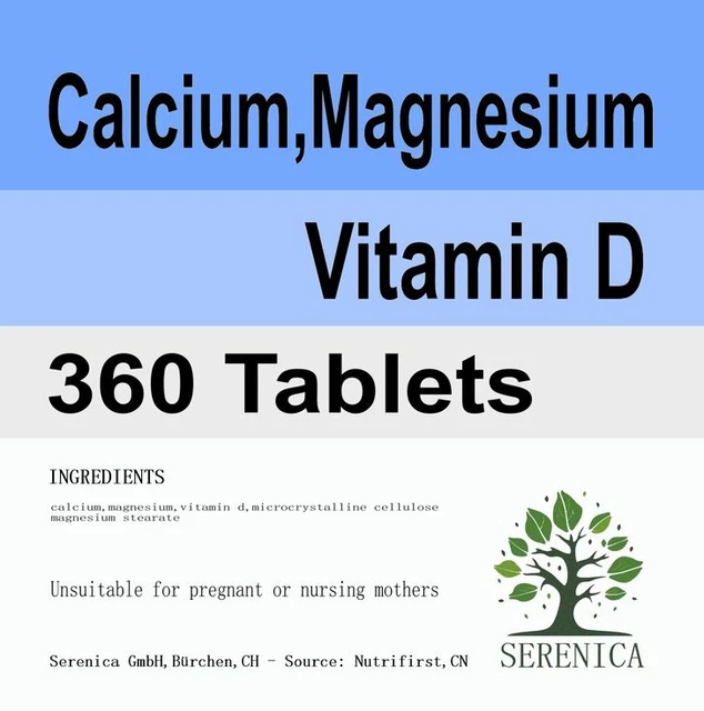 Calcium Magnesium & Vitamin D x 360 Tablets