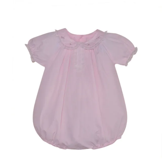 NWT Remember Nguyen Preemie Pink Lace Bubble Romper Baby Girls 00