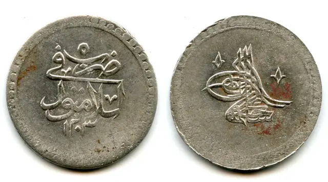 Silver 2-piastres (ikilik), RY5 (1793), Selim III (1789-1807), Ottoman Empire (K