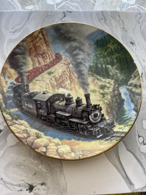 ABOVE THE CANYON Collector Train Plate The Golden Age Of American Railroads