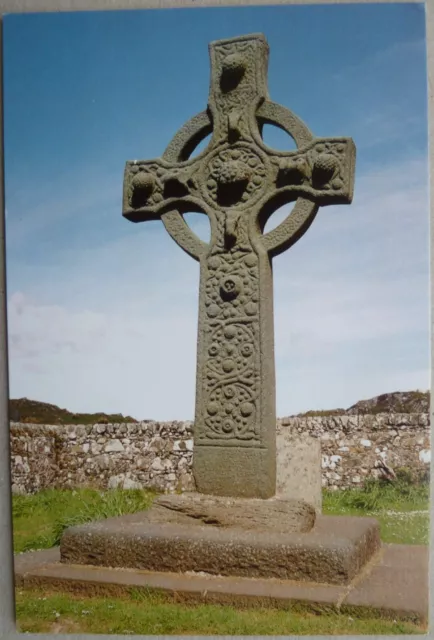 Postcard of Old Celtic Cross, Kildalton, Island of Islay, Hebrides.