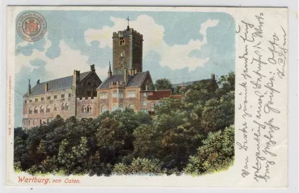AK Eisenach, Wartburg von Osten, 1899