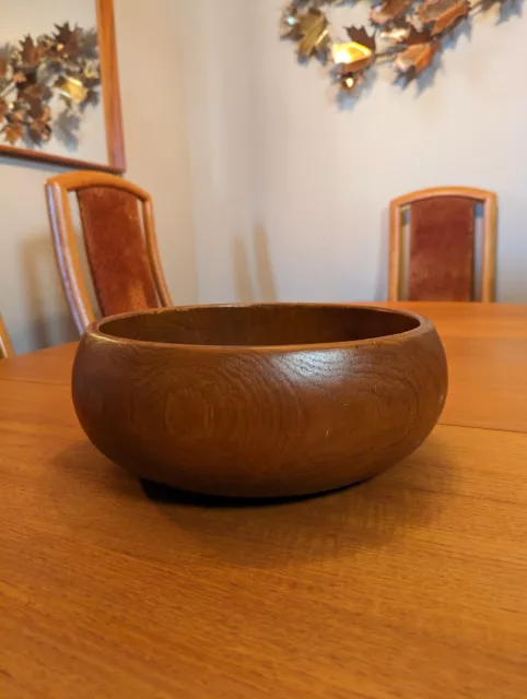 Large Vintage Mid Century Teak Bowl