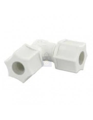 Intermedio a gomito Ø tubo - Ø tubo 3/8"