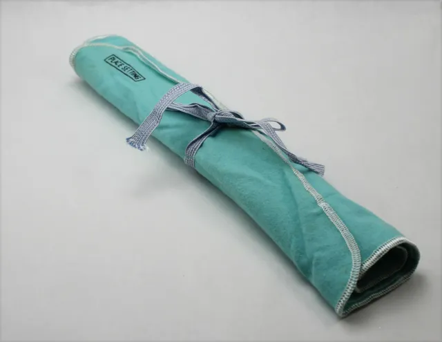 Tiffany & Co. Sterling Silver Flatware Place Setting Storage Roll Up Bag