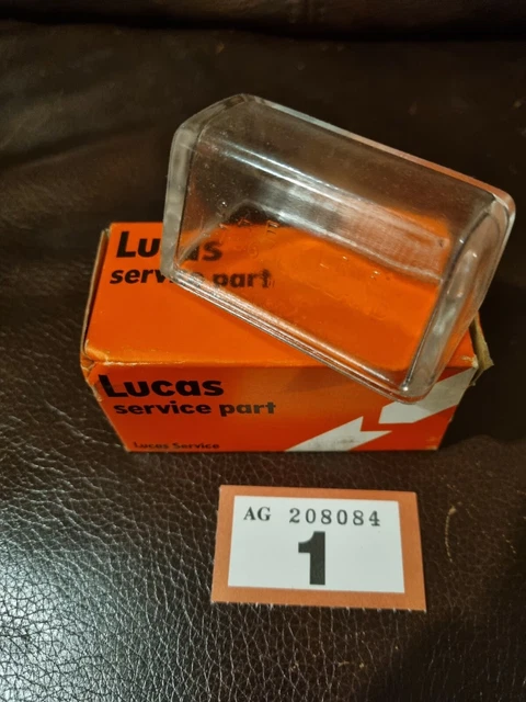 Genuine Lucas Volvo P1800 Glass Number Plate Glass Lens L706 NOS