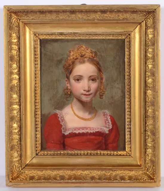 Mme Louise Élisabeth Vigée Le Brun-Attrib. "Girl in red", outstanding small oil