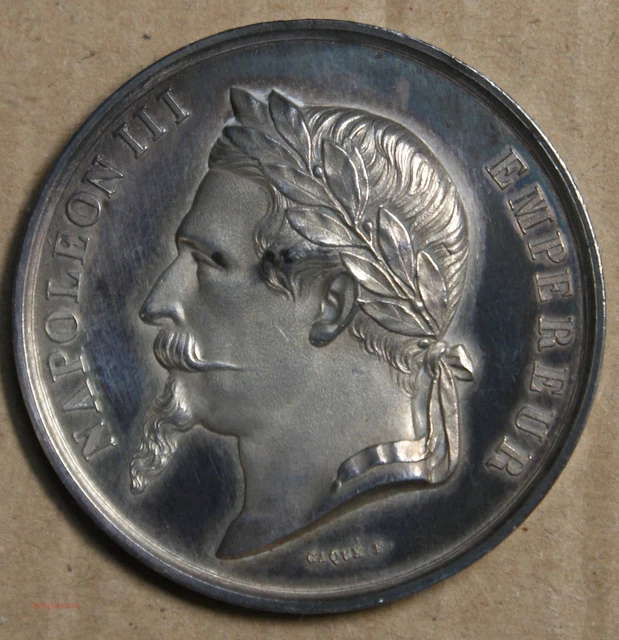 FR1) Médaille Argent Napoléon III 1er prix Académie d'après l'Antique