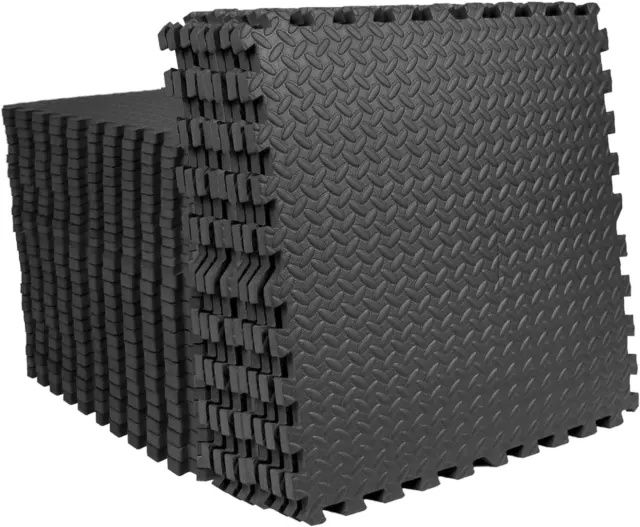 Interlocking Foam Tiles Puzzle Mats for Floor, EVA Gym Mat Flooring Exercise Equ