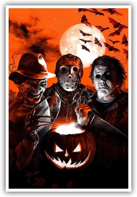 Horror Movie Poster, Michael Myers, Monster Mystery, Canvas Art Print for Bar Li