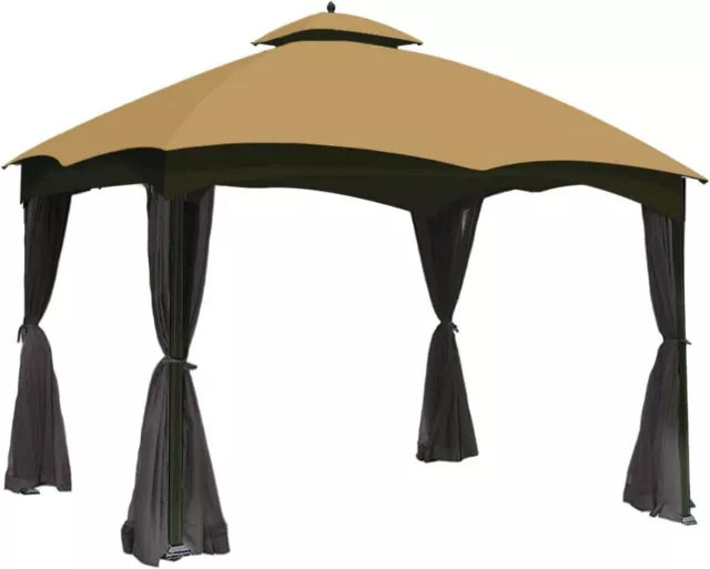 Beige Ripstop Replacement Top for Lowe'S Allen Roth 10X12 Gazebo Model #Gf12S004