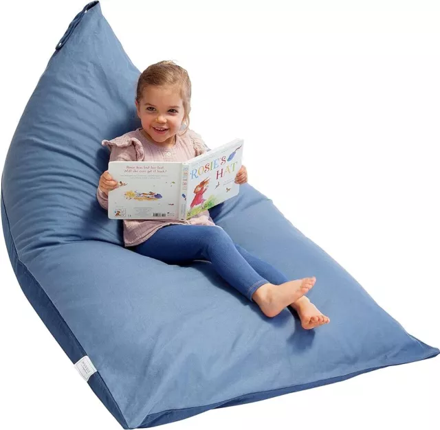 Machine Washable Bean Bag Chair for Kids with Plush Toys, Pillows, Soft Items