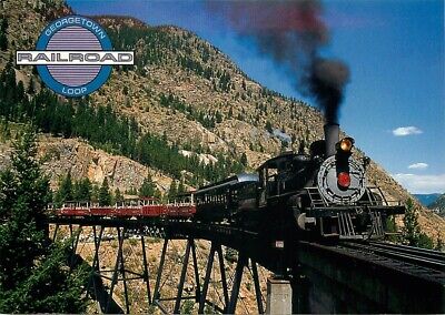 Postcard Georgetown Loop Railroad Narrow Gauge Railroad, Georgetown, Colorado