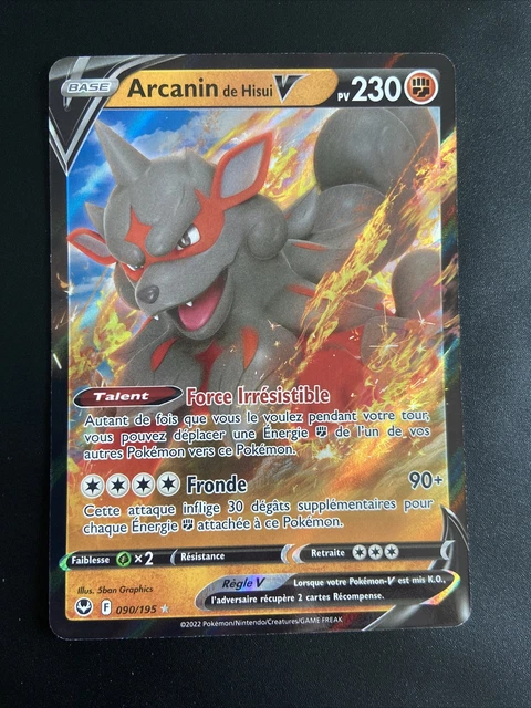 Carte Pokémon Arcanin de Hisui V 090/195 tempête argentée neuve fr