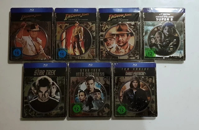 Lot de 7 Blu-ray Steelbook/metalpaks collectors : INDIANA JONES TRILOGIE