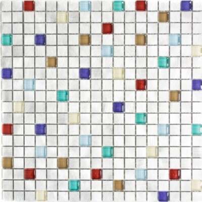 Pâte de Verre Cristal Braun Braun Mosaïque Paroi Arrière Aluminium Translucide Combi 