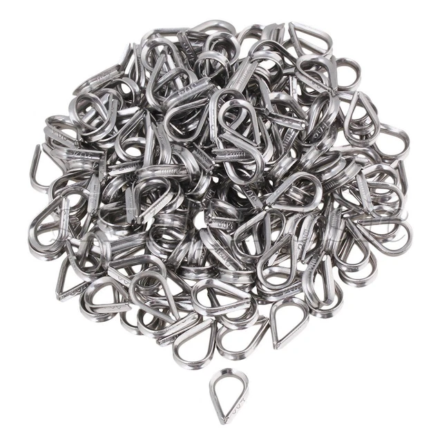 20XM2 HEAVY DUTY Wire Rope Cable Thimble Loop Galvanized for 2mm Dia ...