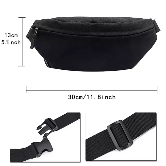 Borsa Bum Fanny Pack Viaggio Vita Festival Cintura Soldi Tela Borsa Portafoglio Vacanze 2