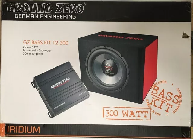 Ground Zero GZ BASS KIT 12.300 30 cm Aktiv Subwoofer mit 300 Watt (RMS:200 W)