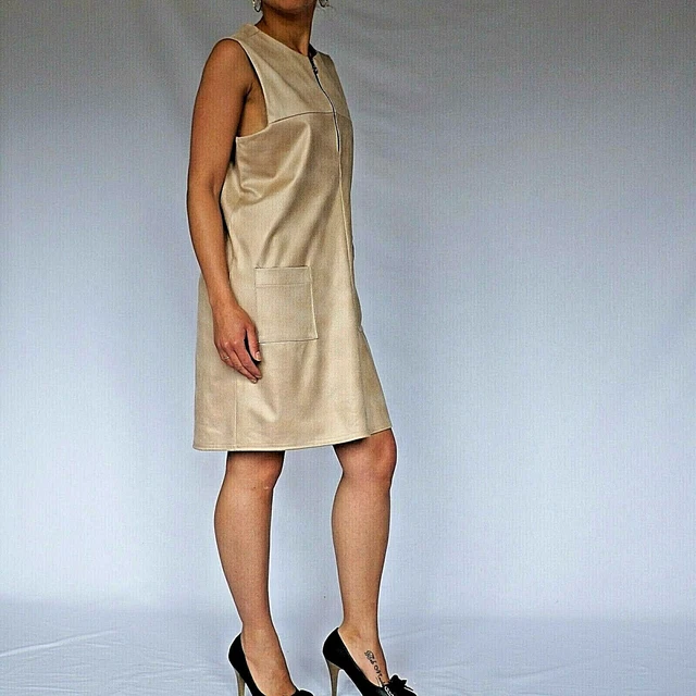 Robe simili cuir beige best sale