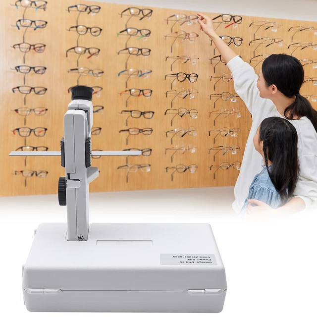 Portable Optical Lensmeter Manual Optical Lensometer AC/ DC Power 110V White USA