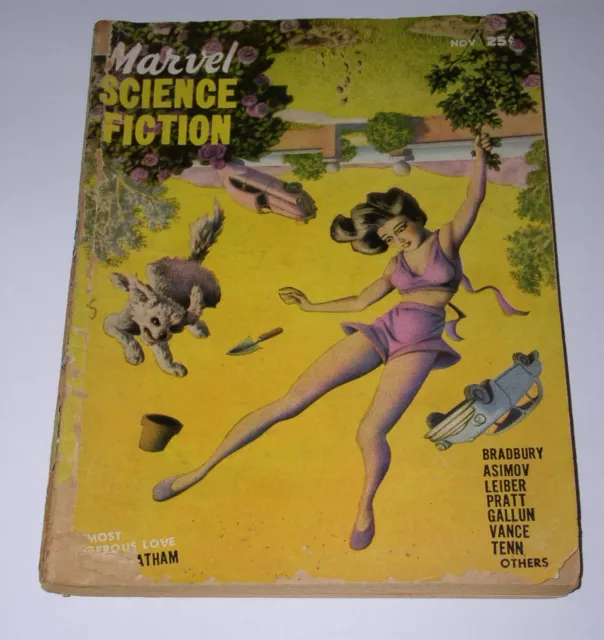 Marvel Science Fiction Magazine Vintage 1951 Ray Bradbury Isaac Asimov