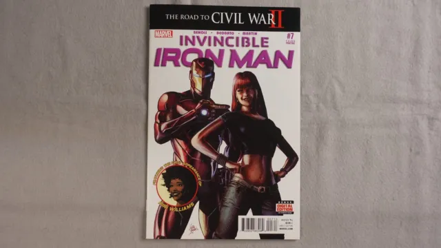 Invincible Iron Man #7 3rd print 1st cameo appearance of Riri Williams 2016