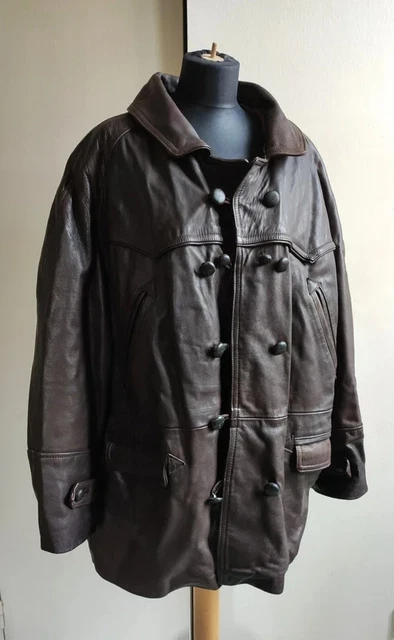 Veste En Cuir Vintage Redskins Type B32 - Style Armée & Civil - Taille L - Marron
